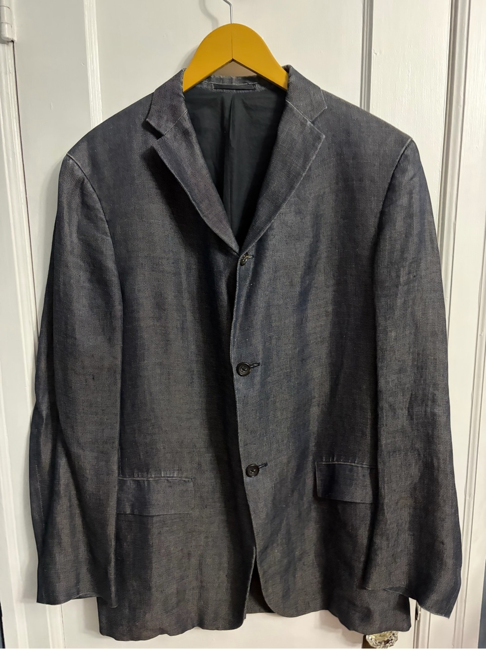 Vintage Jil Sander Indigo Linen Sport Coat